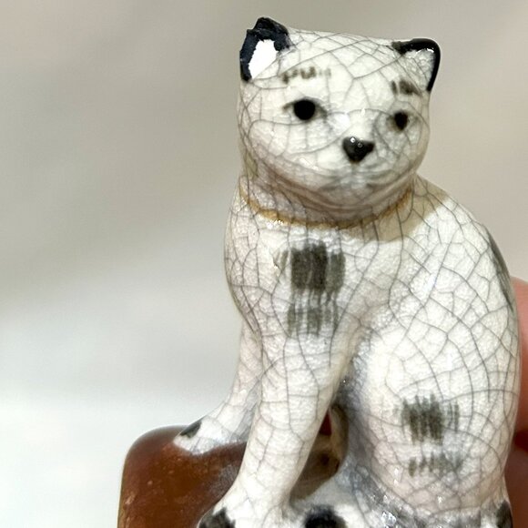 Fitz and Floyd Vintage 1981 Ceramic Trinket Box with Cat AS IS - Picture 7 of 7